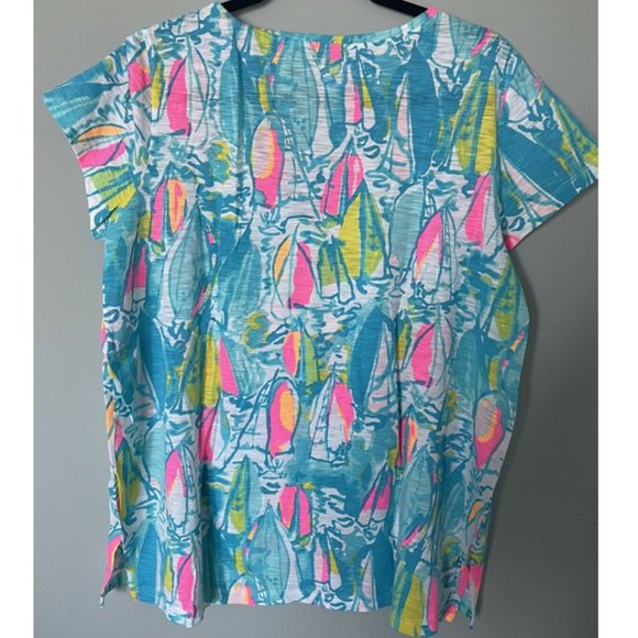 Lilly Pulitzer LARGE Beach & Bae MEREDITH Top - Picture 5 of 8
